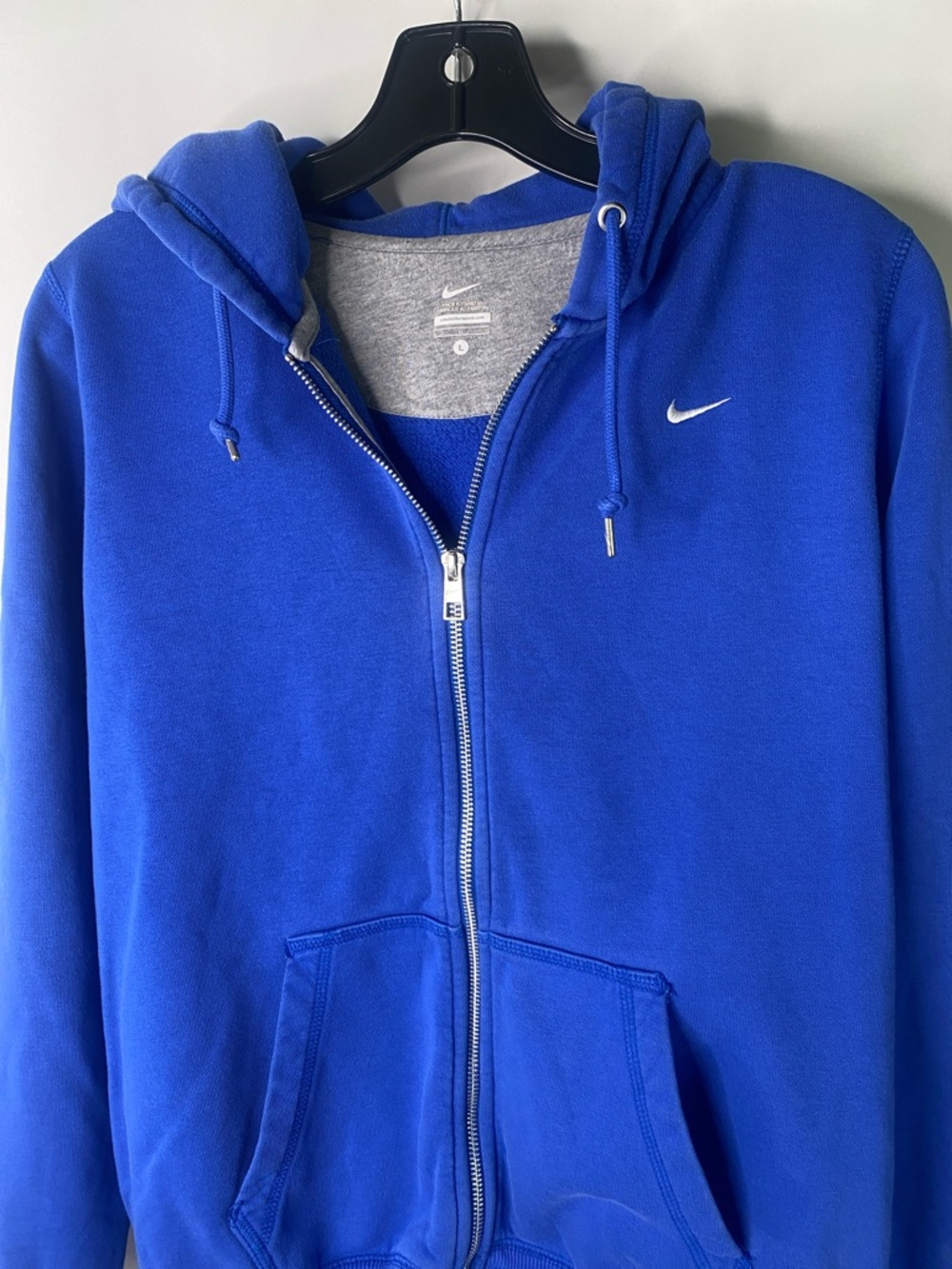 Nike Royal Blue Full-Zip Hoodie with Swoosh Women’s Size Large - 1419 - Picture 2 of 10
